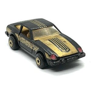 1982 Matchbox Black/Gold Nissan Datsun Turbo 280zx Sports Car 1/59 Scale